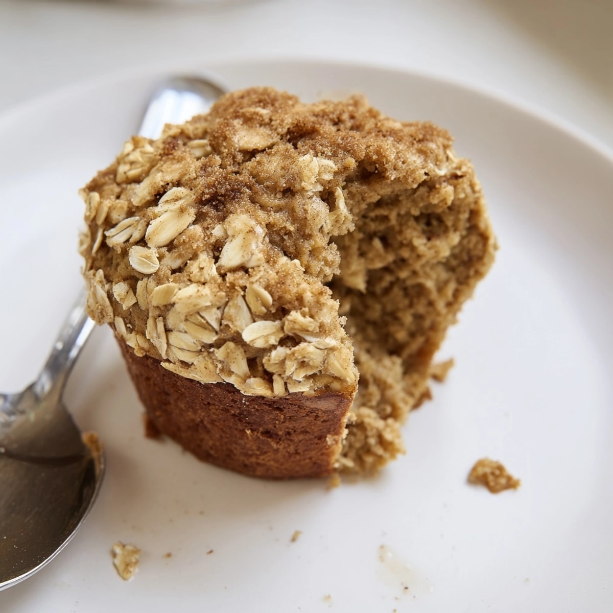 Soft and fluffy banana oat muffins, smelling of sweet banana and toasted oats