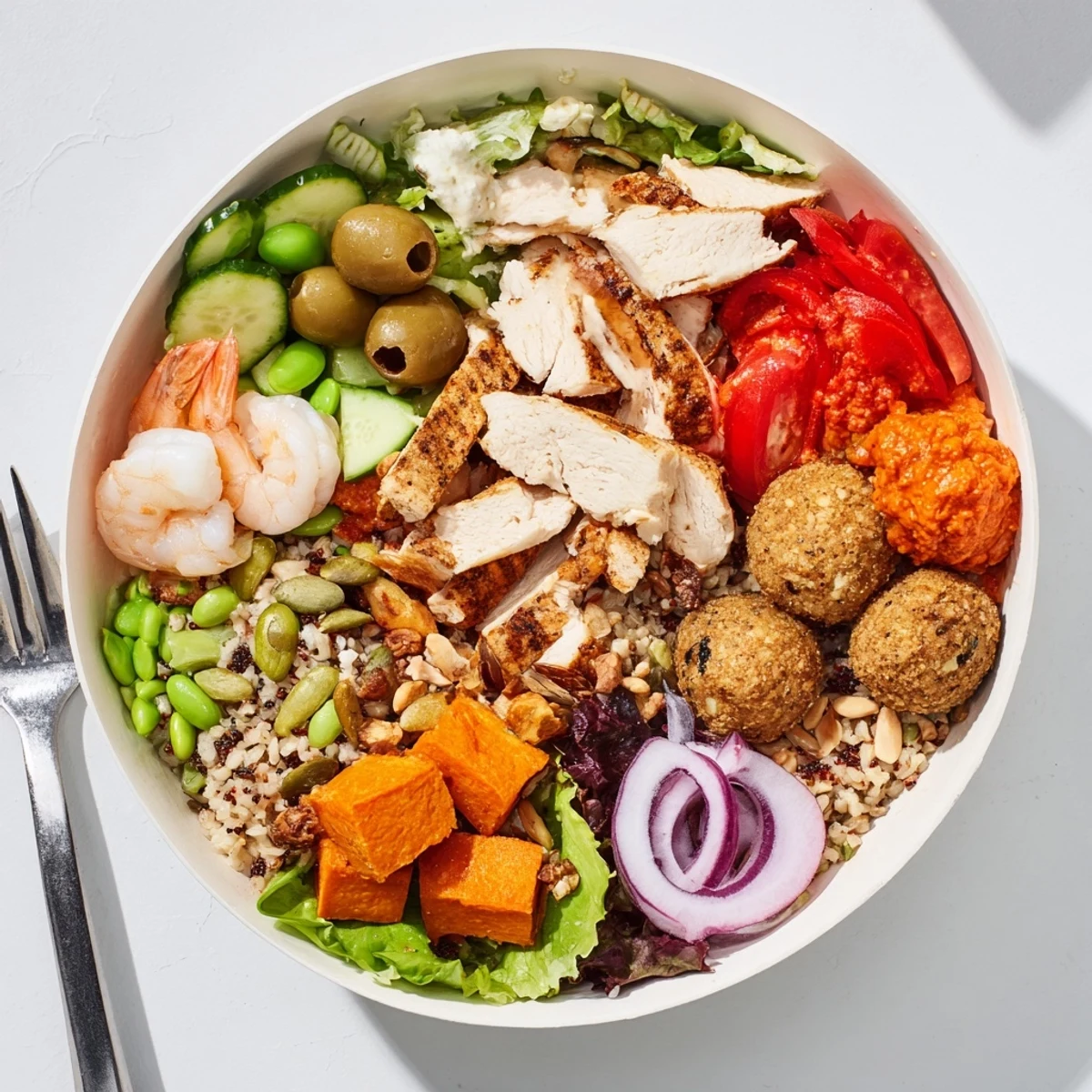 Interactive Plated Meals: A fun spread of customizable bowls, perfect for gatherings.  