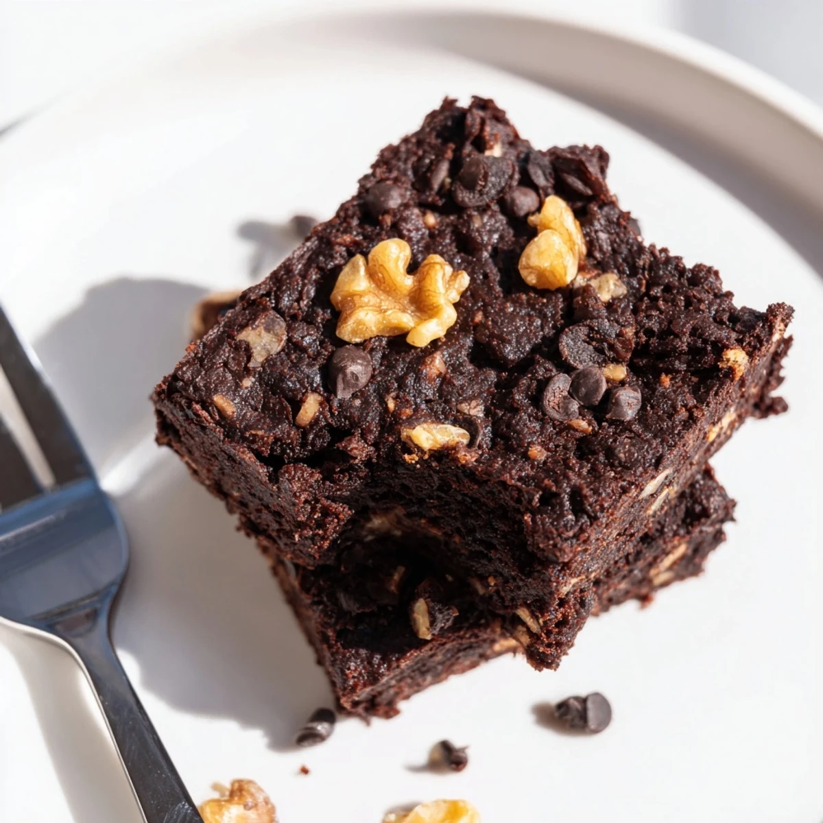 Fudgy zero-waste brownies made with nut-milk pulp, perfect for chocolate lovers.  