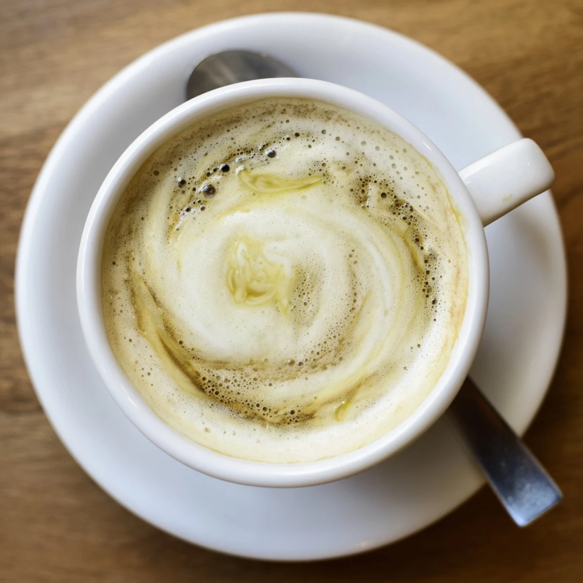 A unique Onion Latte featuring sweet caramelized onions and bold espresso flavors.  
