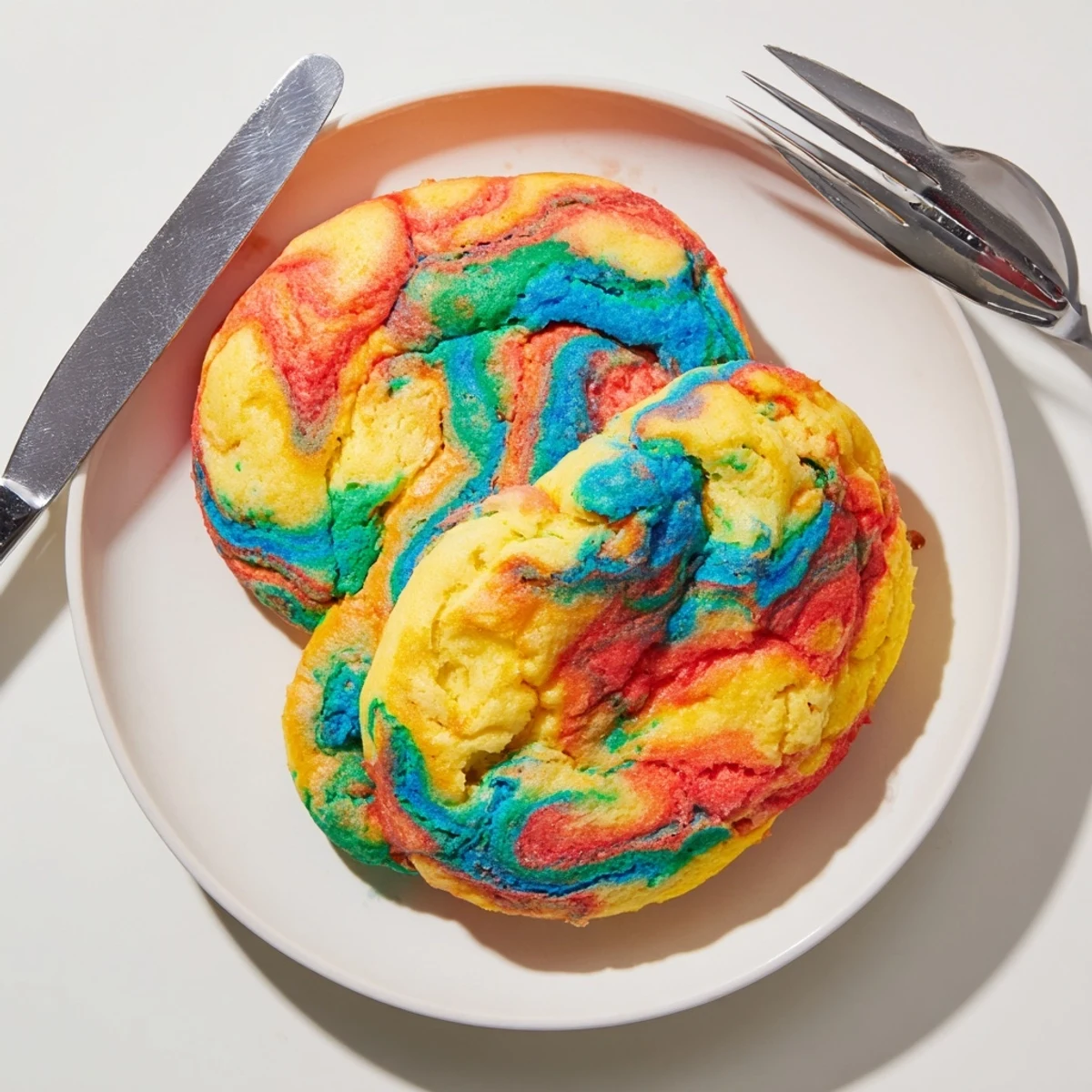 Light and airy Cloud Bread Rainbow Version, perfect for colorful breakfast delights.  