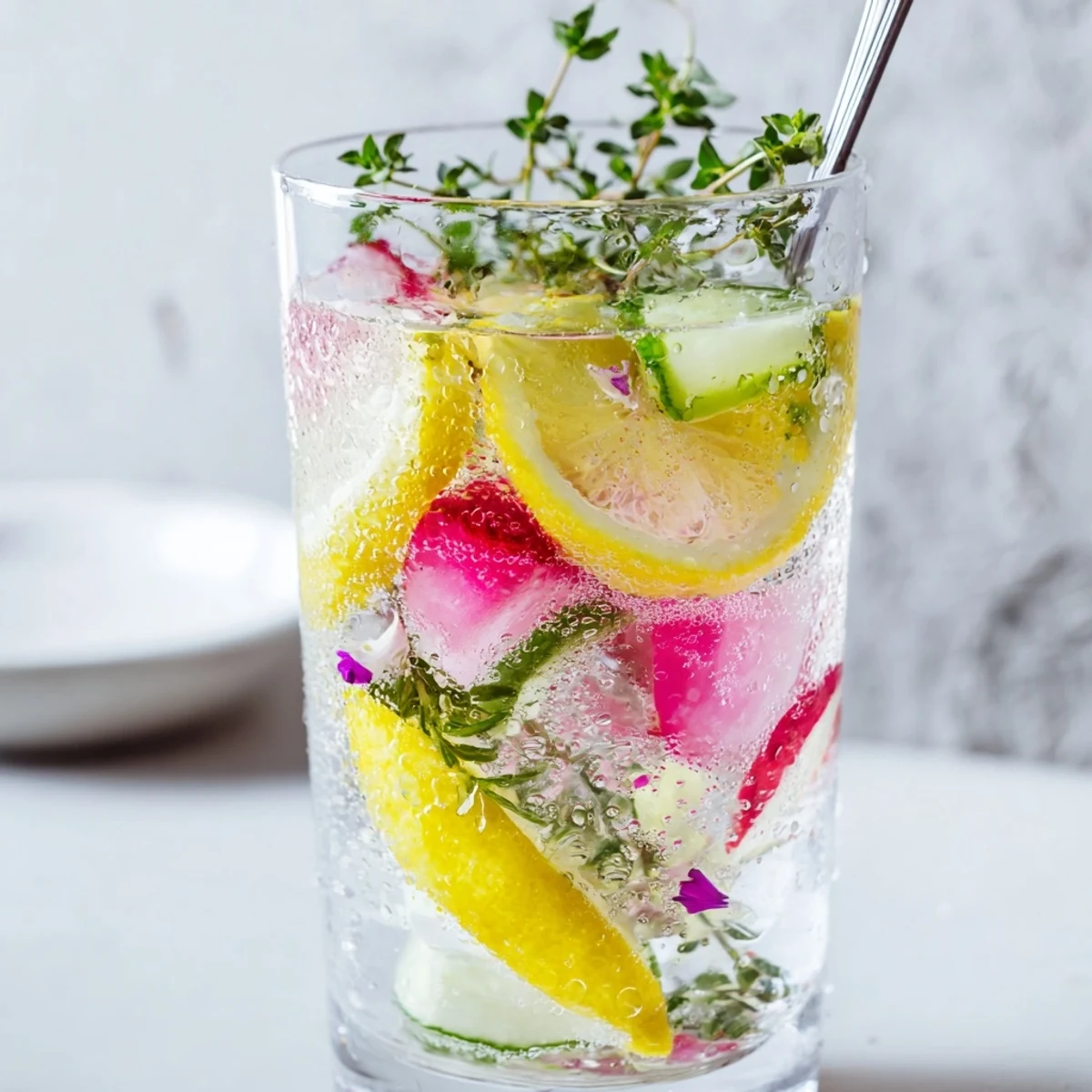 Refreshing water-based mocktails with fresh fruit and herbs for summer hydration.  