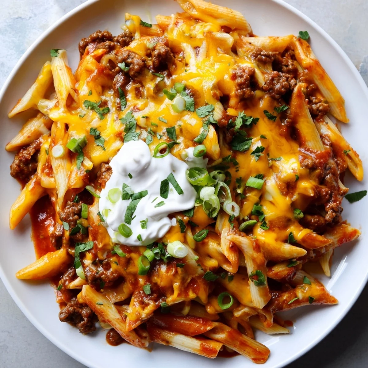 Easy Beef Enchilada Pasta