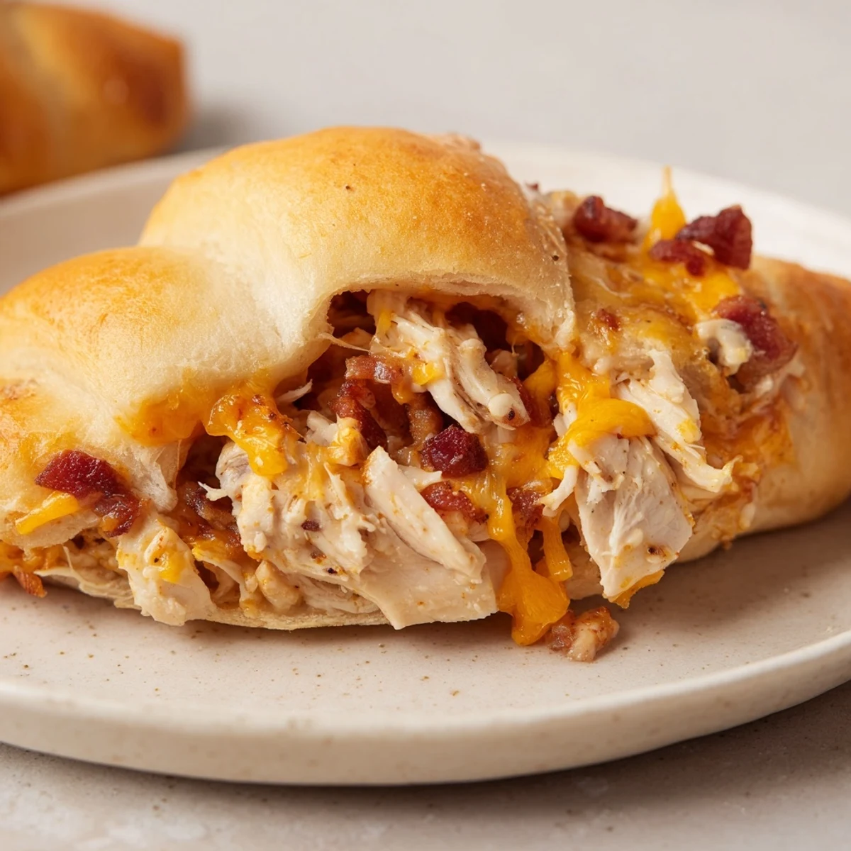 Indulge in these delicious Cheesy Chicken and Bacon Crescent Rolls, a perfect quick, easy dinner idea.