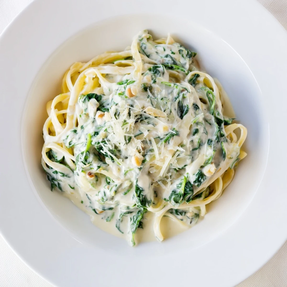 Creamy Greek Yogurt Spinach Pasta