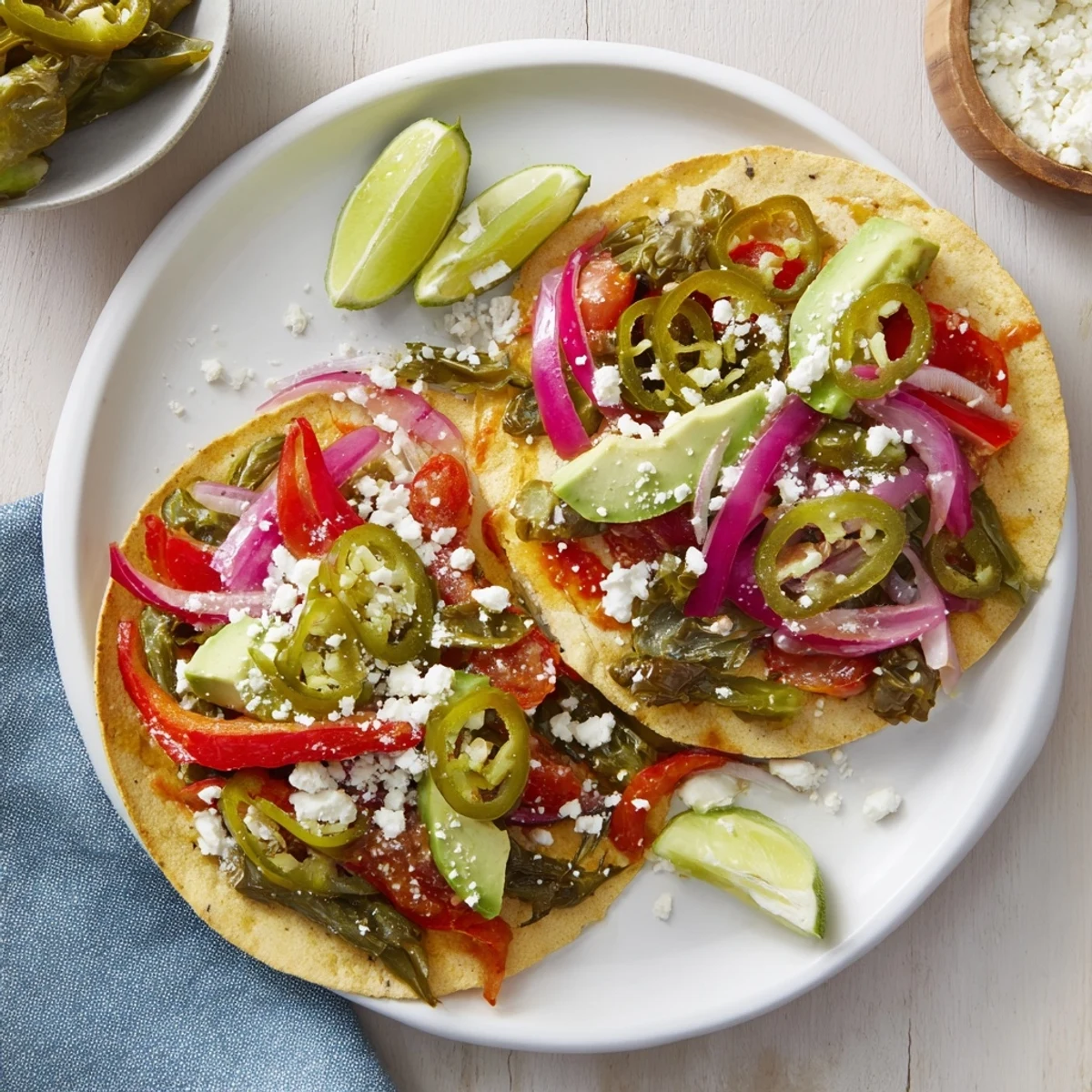 Delicious vegetarian Desert Cactus Taco Platter piled high with cactus paddles and flavorful toppings.