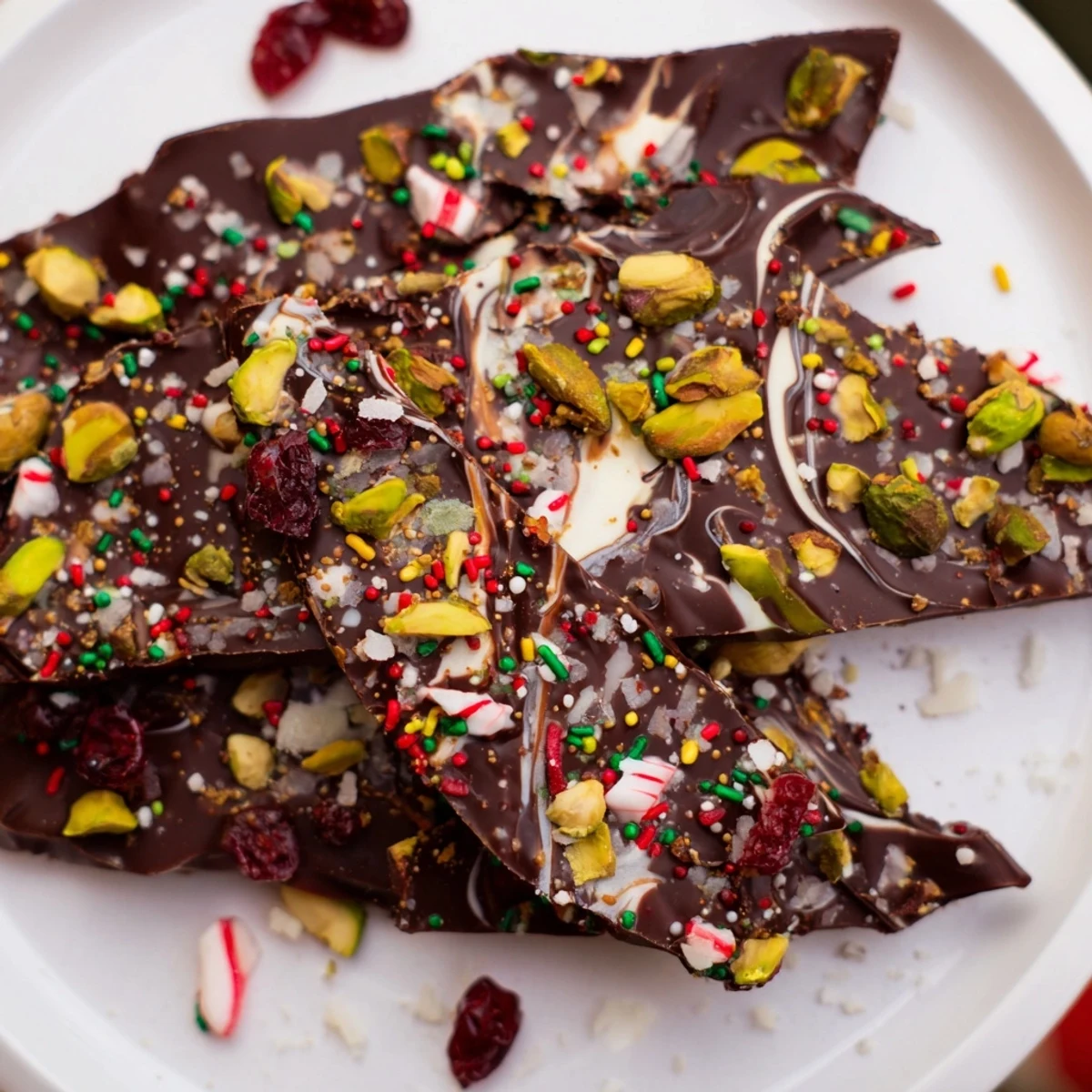 A vibrant display of holiday bark shards, a delicious treat perfect for gift-giving and sharing.