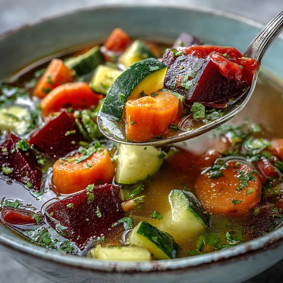 Rainbow Vegetable Detox Soup