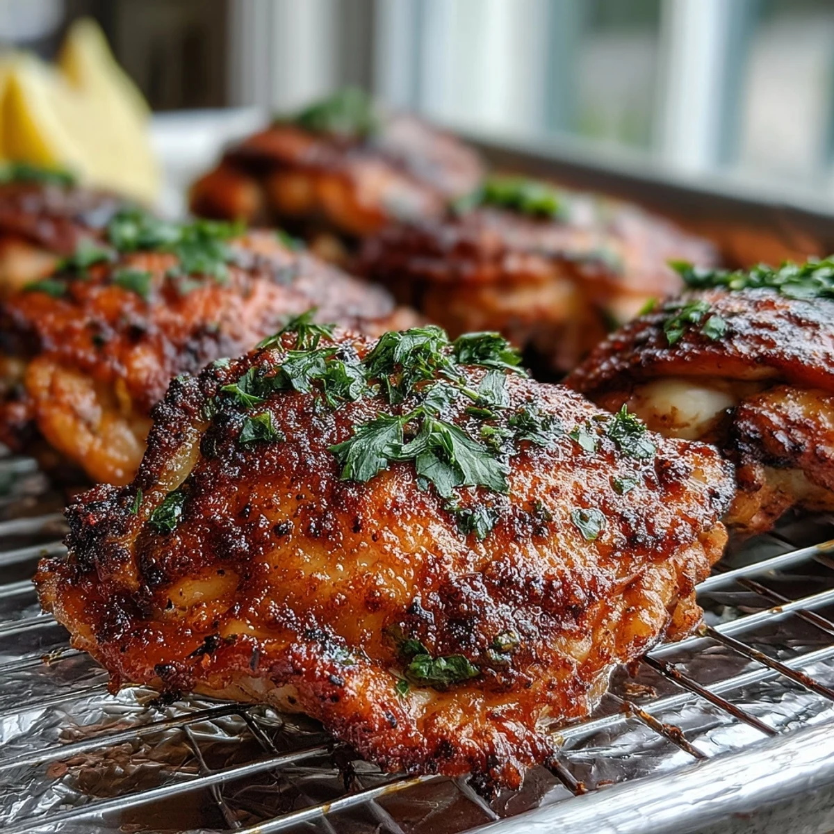 Crispy Baked Bone-In Chicken Thighs