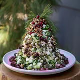 Close-up of the delicious Cranberry & Feta Cheese Tree Dip Salad inviting a delightful first bite.