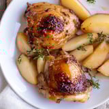 Sticky maple apple chicken