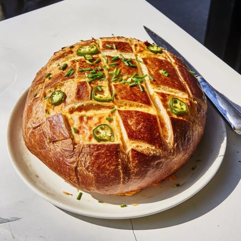 Golden-brown Pimento Cheese & Jalapeño Pull-Apart Grilled Cheese, perfect for sharing and a game day snack!
