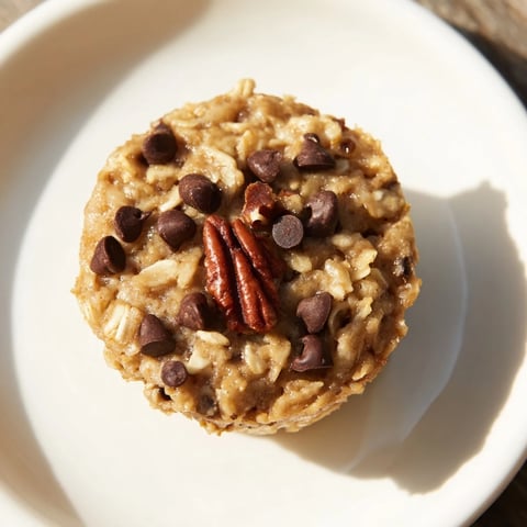Golden, baked Oatmeal Cups, studded with berries, ready to enjoy for a quick and healthy breakfast.