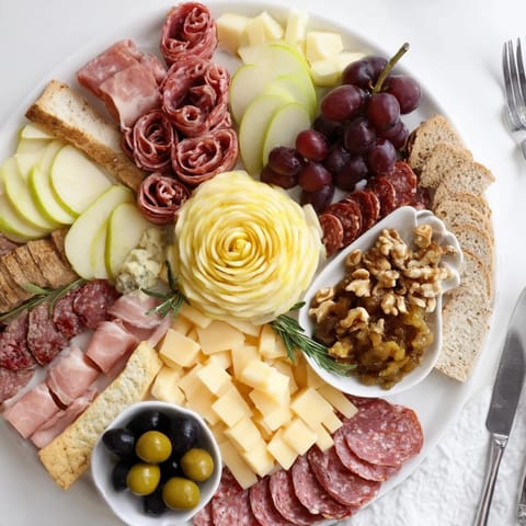 Charcuterie Board Apple Rosettes