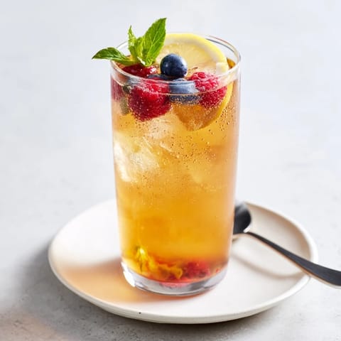 Homemade fermented kombucha drinks served in mason jars with citrus slices.  