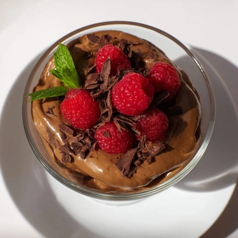 Silky smooth Avocado Chocolate Mousse features rich dark chocolate and fresh, juicy raspberries, delicious!