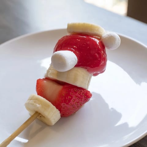 Strawberry Banana Santa Sticks