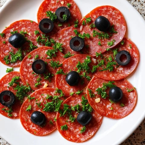Sliced Pepperoni Olive Halves