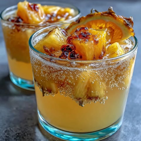 Vibrant Grad Party Punch with mango pineapple and sparkling lemonade fizz.