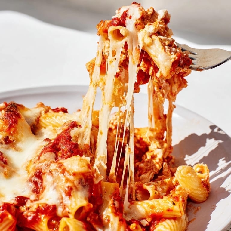Creamy, cheesy Baked Ziti, a comforting Italian-American bake with layers of deliciousness.