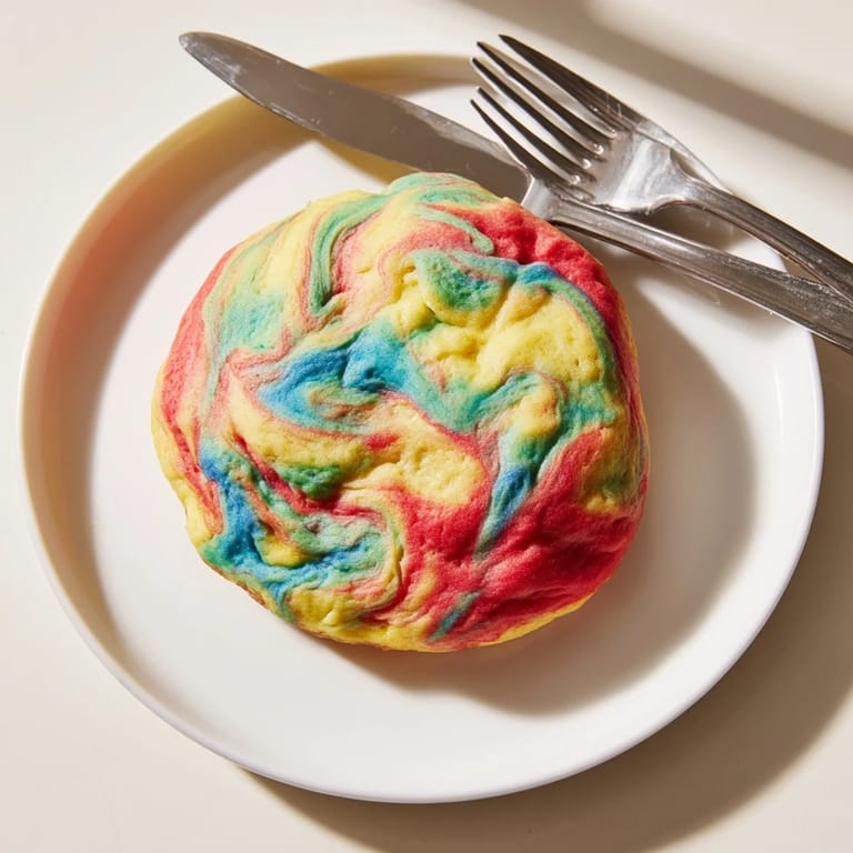 Delicious Cloud Bread Rainbow Version, showcasing stunning colors for a playful treat.