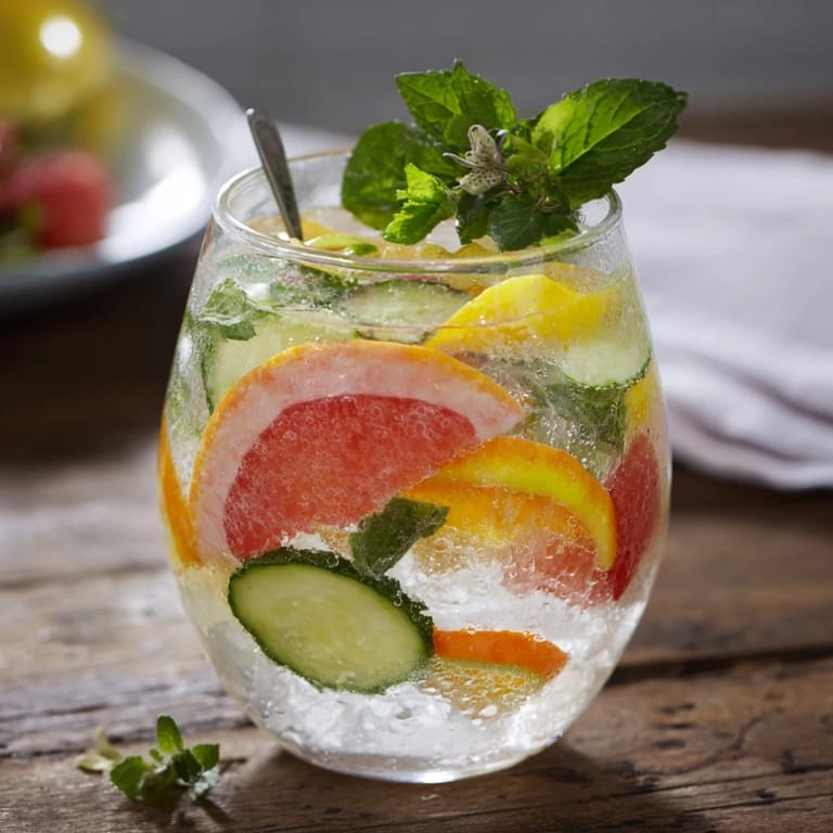 Deliciously crafted water-based mocktails featuring vibrant strawberries and zesty lime slices.  