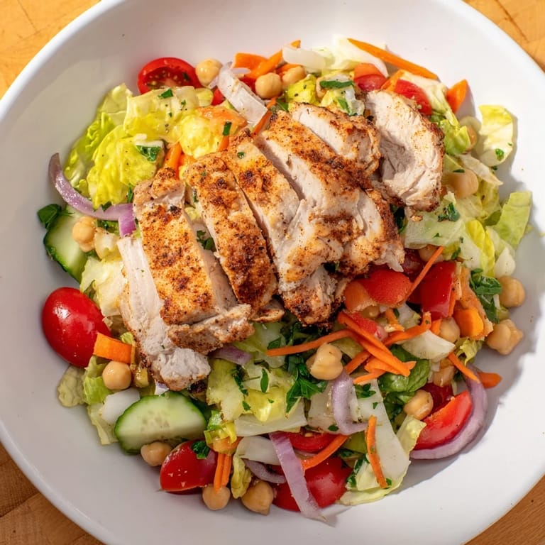 This hearty Chicken Salad recipe offers tender chicken pieces with a bright, zesty lemon dressing.