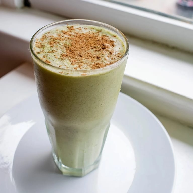 Enjoy a refreshing Matcha Snickerdoodle Protein Shake, creamy and cold, perfect for busy mornings in the U.S.
