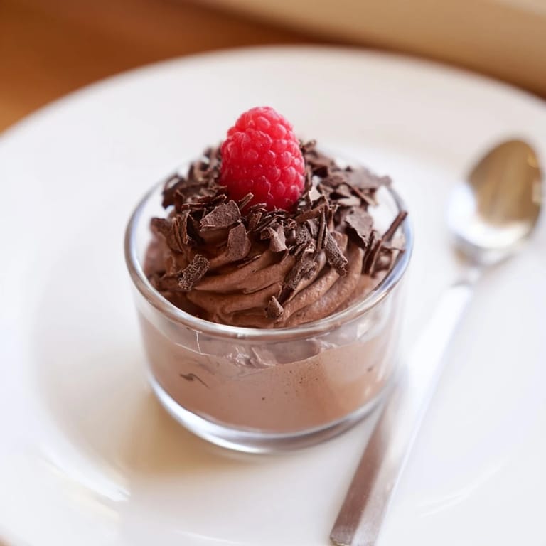 Elegant, individual chocolate mousse dessert cups: a smooth, airy French dessert, ready to chill and enjoy.