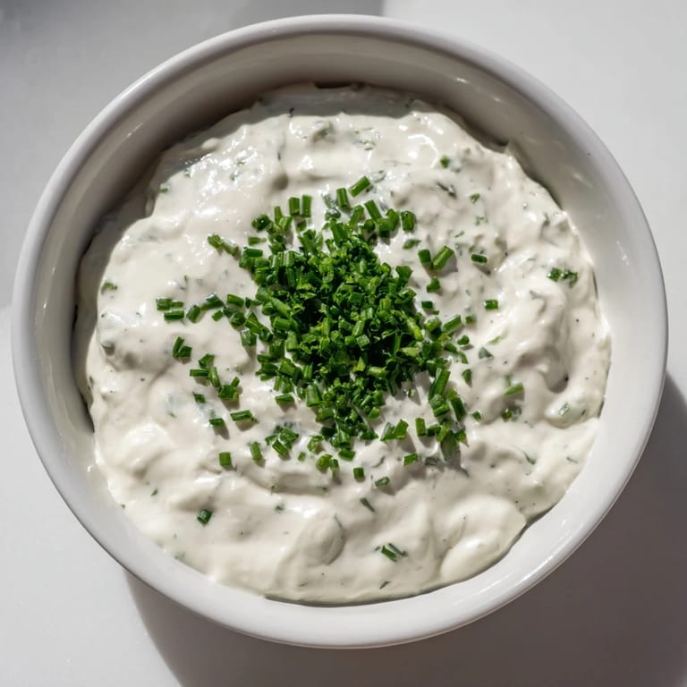 A close-up of Veggie Ranch Dip, showing the thick, flavorful texture alongside crunchy carrot sticks.