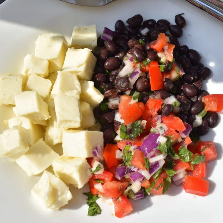 Cool salsa and melting Pepper Jack, a beautiful pairing in the Savory Bites recipe, ready to serve.