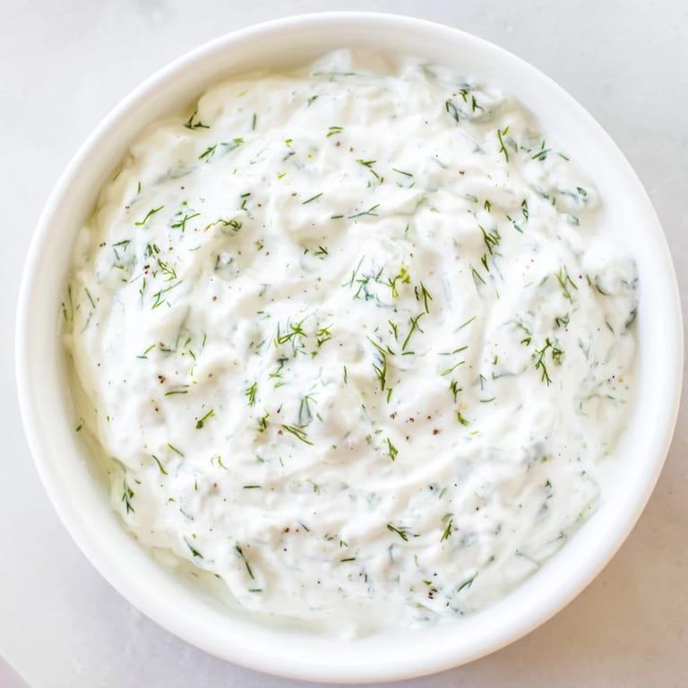 Cool, creamy Greek Yogurt Ranch Dip alongside colorful, fresh vegetables on a white plate.