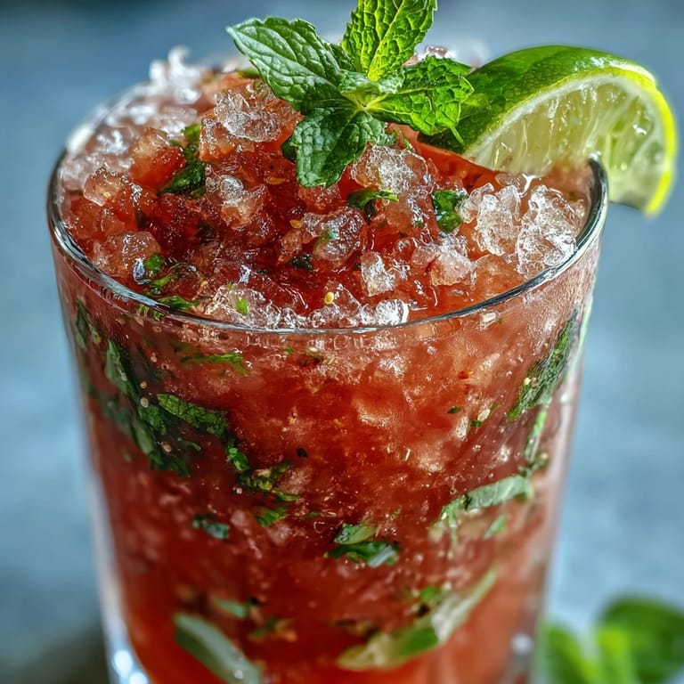 Vibrant pink guava cocktail ready to serve, perfect for a sunny tropical afternoon.
