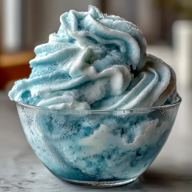 Vibrant TikTok Cloud Slushie featuring a frosty, cloud-like consistency, perfect for a quick, sweet, and satisfying beverage.