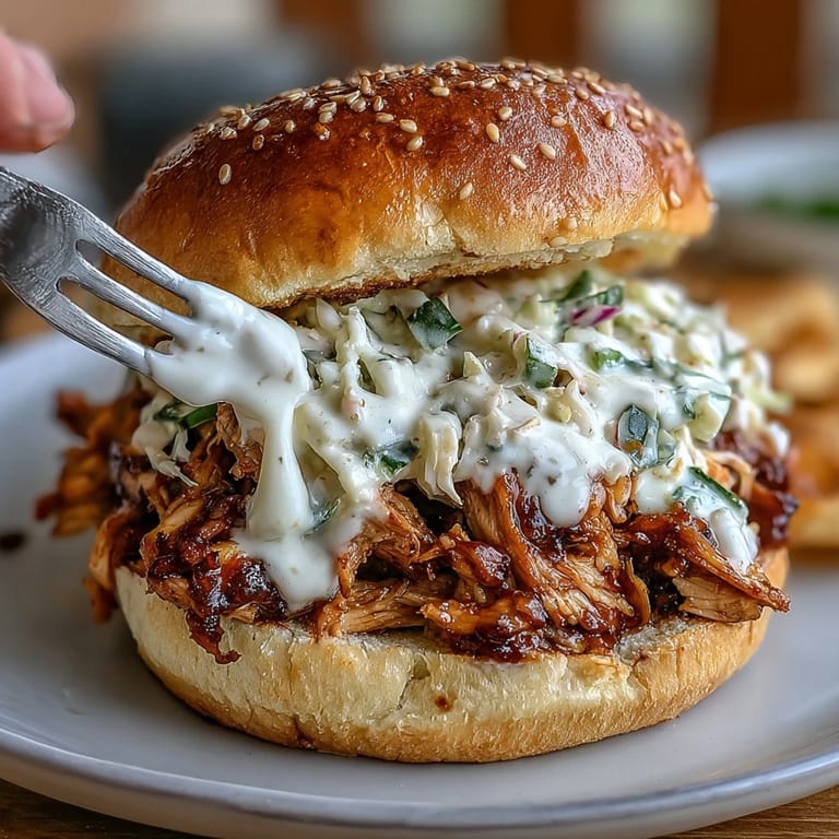 Tender, smoky pulled chicken piled on buns, perfectly finished with tangy Alabama sauce.